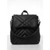 Женский рюкзак-сумка Sambag Loft стеганый черный