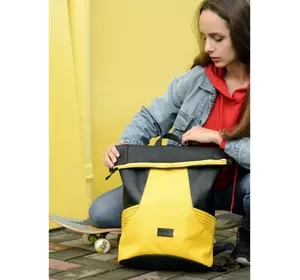 Рюкзак ролл Sambag RollTop X Черный с желтым