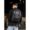 Мужской рюкзак ролл Sambag Loft Zard черный с клапаном