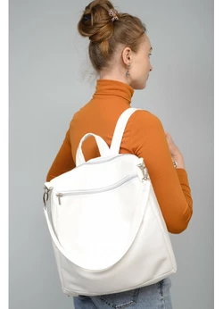 Женский рюкзак-сумка Sambag Trinity белый