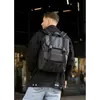 Чоловічий рюкзак ролл Sambag  Loft Zard чорний з клапаном