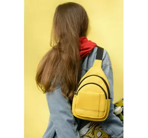Жіноча сумка cлінг через плече  Sambag Brooklyn  жовта