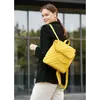 Жіночий рюкзак-сумка Sambag Loft строчений жовтий