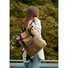 Женский рюкзак ролл Sambag RollTop Milton коричневый тканевый