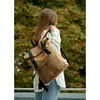 Жіночий рюкзак ролл Sambag  RollTop Milton коричневий тканевий