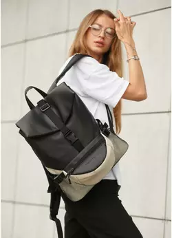 Женский рюкзак Sambag ReneDouble черно-серый