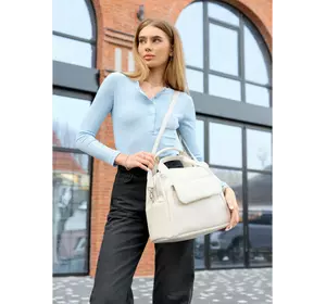 Жіноча спортивна сумка Sambag Vogue PRM молочна